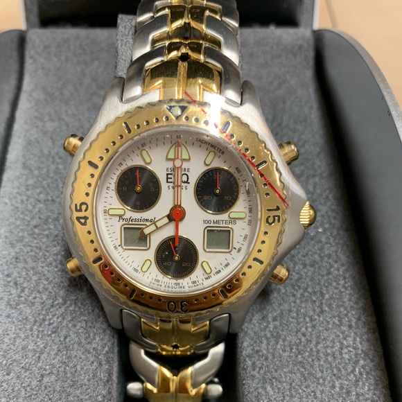 *ESQ Esquire Movado  Stainless Steel Swiss Quartz* - Picture 2 of 8